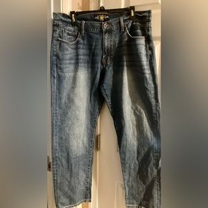 Lucky Brand 221 Straight Blue Jeans 38x30 New & Unworn with Tags & fashion rips
